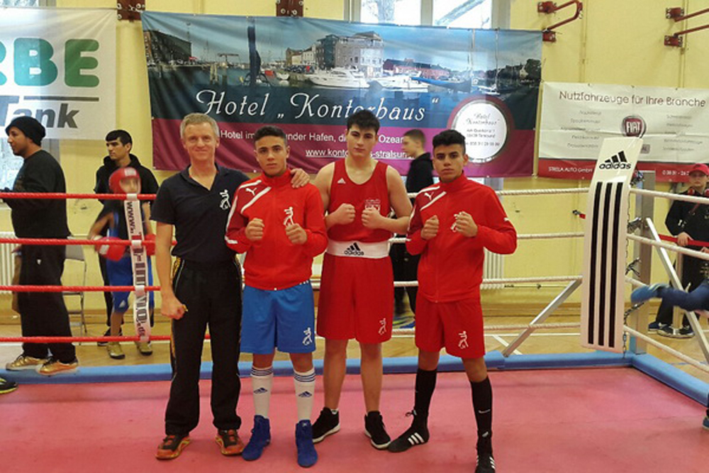 Michael Vogel, Ibrahim Aydemir, Kadetten-54 kg, Abbas Erol, Junioren-75 kg und Khaled El-Jarbi, Junioren-63kg / Foto: Michael Vogel