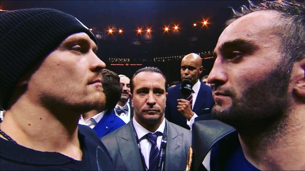 Noch im Ring zu Sotschi standen sich die beiden Finalisten Gassiev und Usyk Face to Face gegenüber. Der Kampf dieser beiden Ausnahmeboxer kann die Krönung der World Boxing Super Series werden.